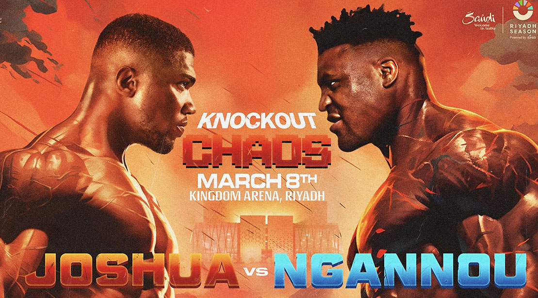 Francis Ngannou poster for his fight against Joshua